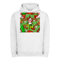 Pigment Lunar Rock Christmas unicorn and gift box Urban Hoodie - NancyCooperArtShop