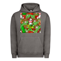 Pigment Tornado Christmas unicorn and gift box Urban Hoodie - NancyCooperArtShop