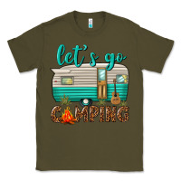 Army Green lets go camping Classic Tee - texasbilliewilder