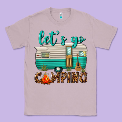 Lets Go Camping Classic Tee Designed By Texasbilliewilder