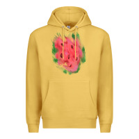 Antique Gold watermelon glitter watercolor brushstrokes patch Premium Hoodie - RanaPortraitStore