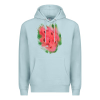 Blue Mist watermelon glitter watercolor brushstrokes patch Premium Hoodie - RanaPortraitStore