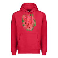Cardinal watermelon glitter watercolor brushstrokes patch Premium Hoodie - RanaPortraitStore