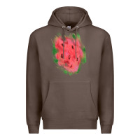 Coffee watermelon glitter watercolor brushstrokes patch Premium Hoodie - RanaPortraitStore
