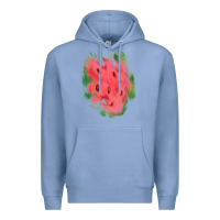 Colony Blue watermelon glitter watercolor brushstrokes patch Premium Hoodie - RanaPortraitStore