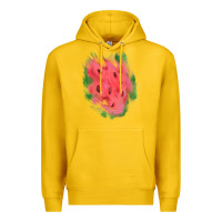 Lemon watermelon glitter watercolor brushstrokes patch Premium Hoodie - RanaPortraitStore
