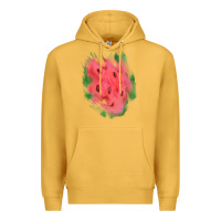 Mustard watermelon glitter watercolor brushstrokes patch Premium Hoodie - RanaPortraitStore