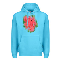 Ocean Blue watermelon glitter watercolor brushstrokes patch Premium Hoodie - RanaPortraitStore