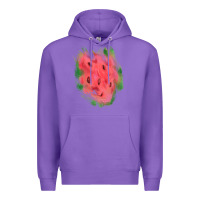 Purple watermelon glitter watercolor brushstrokes patch Premium Hoodie - RanaPortraitStore