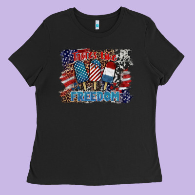 Tastes Like Freedom Ladies Tee Designed By Barkaloodesign