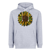 Heather Grey camouflage flitter sunflowers Heavyweight Hoodie - RanaPortraitStore