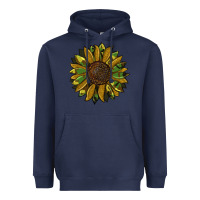 Navy camouflage flitter sunflowers Heavyweight Hoodie - RanaPortraitStore