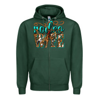 Sports Green rodeo wife western Zipper Hoodie - texasbilliewilder
