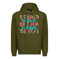 Army Green be kind be true be you Premium Hoodie - NancyCooperArtShop