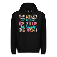 Black be kind be true be you Premium Hoodie - NancyCooperArtShop