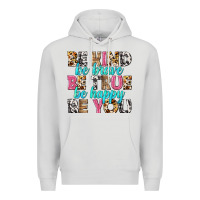 Dove Grey be kind be true be you Premium Hoodie - NancyCooperArtShop