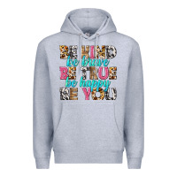 Heather Grey be kind be true be you Premium Hoodie - NancyCooperArtShop
