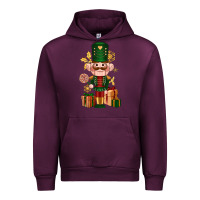 Mauve Wine Christmas Nutcracker Urban Hoodie - NancyCooperArtShop
