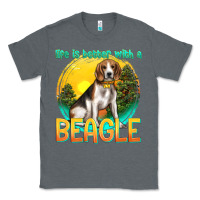 Charcoal Heather life is better with a beagle Classic Tee - texasbilliewilder