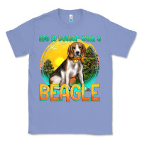 Colony Blue life is better with a beagle Classic Tee - texasbilliewilder