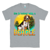 Heather Grey life is better with a beagle Classic Tee - texasbilliewilder