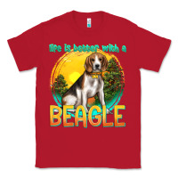 Red life is better with a beagle Classic Tee - texasbilliewilder