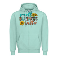 Seafoam small business hustler Zipper Hoodie - texasbilliewilder