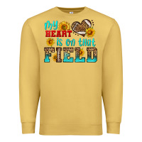 Antique Gold my heart is on that field american football Premium Sweatshirt - HRA Design Shop