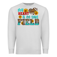 Dove Grey my heart is on that field american football Premium Sweatshirt - HRA Design Shop