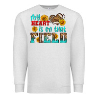 Oatmeal Heather my heart is on that field american football Premium Sweatshirt - HRA Design Shop