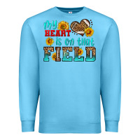 Ocean Blue my heart is on that field american football Premium Sweatshirt - HRA Design Shop