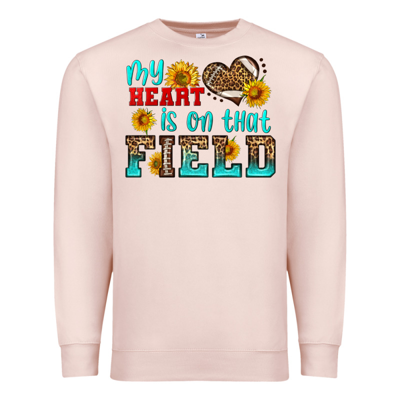 My Heart Is On That Field American Football Premium Sweatshirt by HRA Design Shop | Teevron