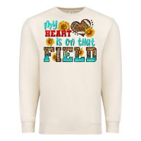 Sandshell my heart is on that field american football Premium Sweatshirt - HRA Design Shop