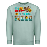 Seafoam my heart is on that field american football Premium Sweatshirt - HRA Design Shop