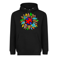 Black autism sunflower Heavyweight Hoodie - Zillion Design Studio
