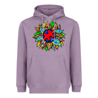 Lavender autism sunflower Heavyweight Hoodie - Zillion Design Studio