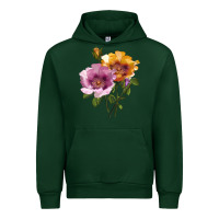 Forest Green In Your Eyes Rose Urban Hoodie - LillyAllenDesigns