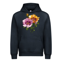 Navy In Your Eyes Rose Urban Hoodie - LillyAllenDesigns