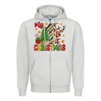 Dove Grey my first christmas Zipper Hoodie - Zillion Design Studio