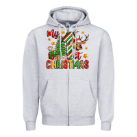 Heather Grey my first christmas Zipper Hoodie - Zillion Design Studio