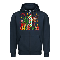 Navy my first christmas Zipper Hoodie - Zillion Design Studio