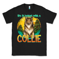Black life is better with a collie Classic Tee - texasbilliewilder