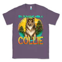 Lavender life is better with a collie Classic Tee - texasbilliewilder