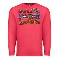 Cardinal loud and proud football mom Premium Sweatshirt - HRA Design Shop