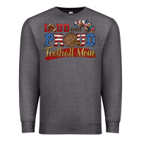 Charcoal Heather loud and proud football mom Premium Sweatshirt - HRA Design Shop