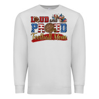 Dove Grey loud and proud football mom Premium Sweatshirt - HRA Design Shop