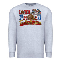 Heather Grey loud and proud football mom Premium Sweatshirt - HRA Design Shop