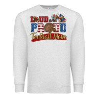 Oatmeal Heather loud and proud football mom Premium Sweatshirt - HRA Design Shop