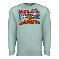 Seafoam loud and proud football mom Premium Sweatshirt - HRA Design Shop