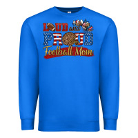 True Royal loud and proud football mom Premium Sweatshirt - HRA Design Shop